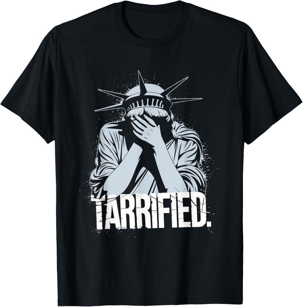 Футболка с забавной фразой «Tarrified» Унисекс M