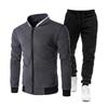 2025 Men's Color Block Fleece Hoodie Set: Casual Two-Piece Sweatshirt Outfit