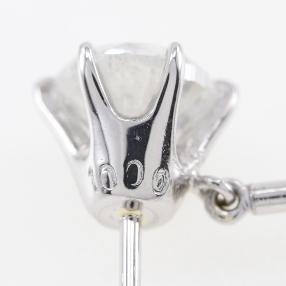 swing Piercing 2P Pt900Platinum/diamond 4.1g Women Used