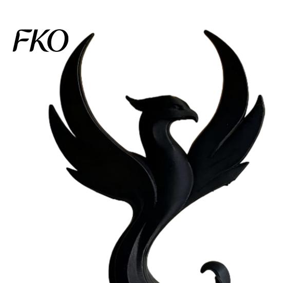 3D Printed Phoenix Decor Figurine Modern Minimalist Abstract Statue Desktop Sculpture Decoration for Home Office Living Room Whtie