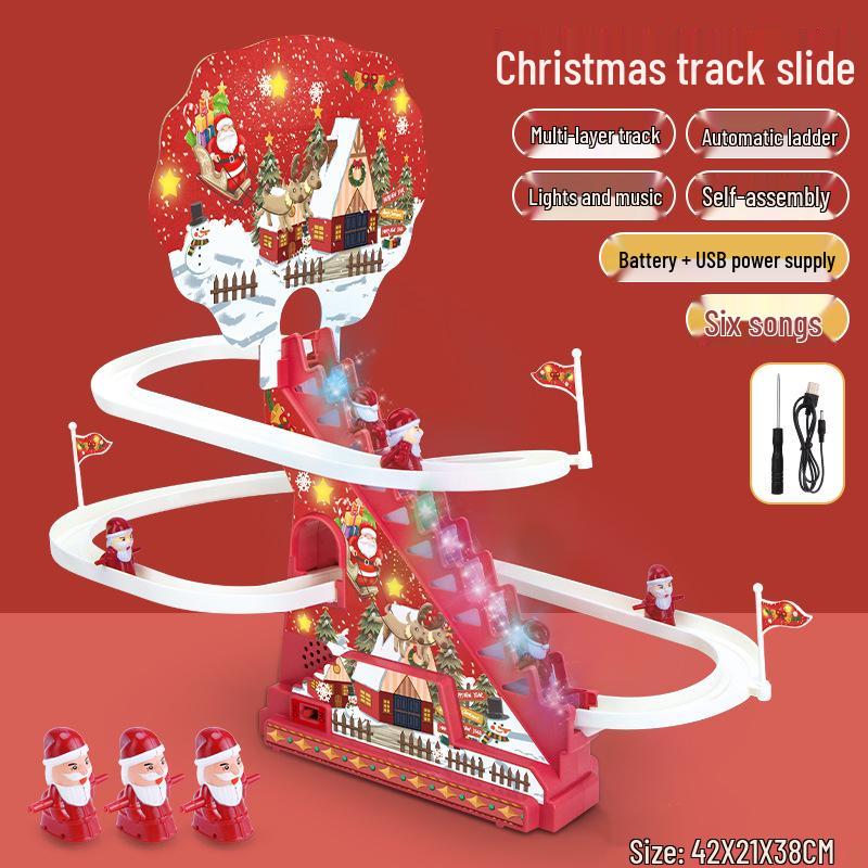 

Рождественская игрушка-трек-горка для раннего развития - Детский электрический развивающий подарок Standard