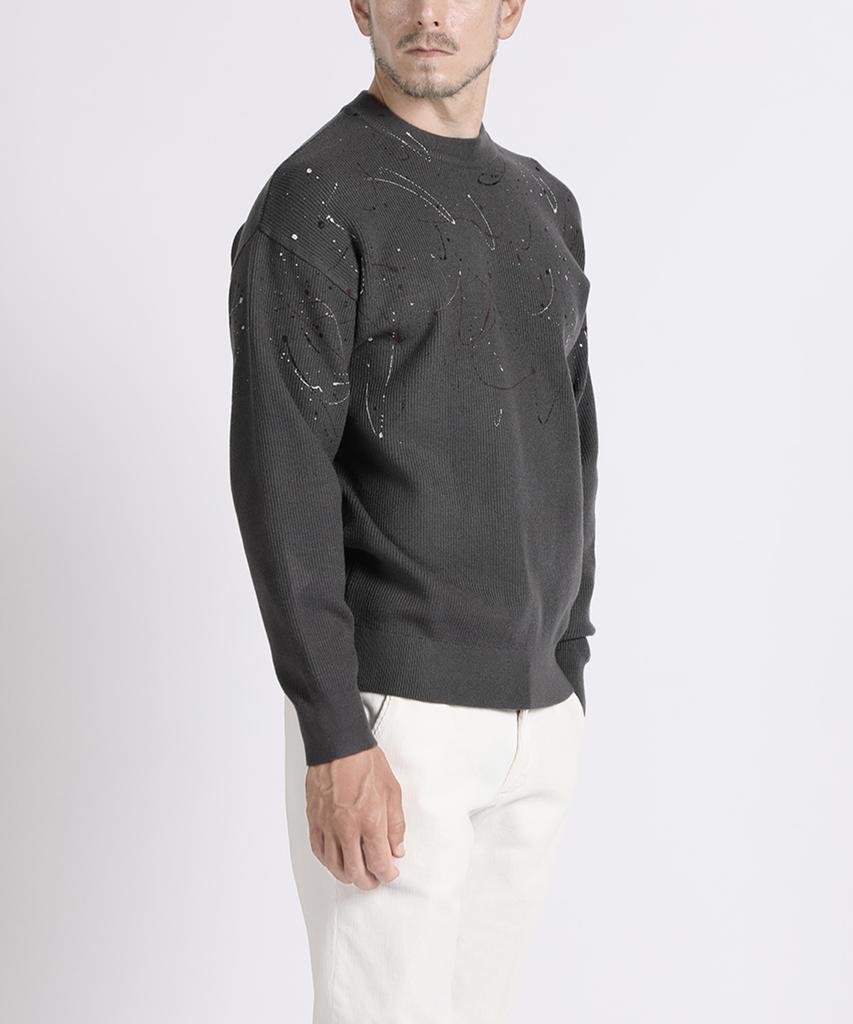PANICALE Grey Splash Paint Knit