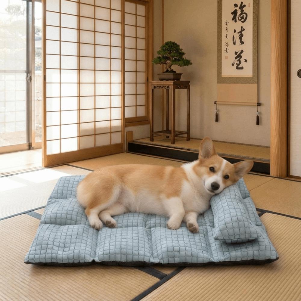 Folding Dog Sleeping Mat Breathable Pet Cool Bed Mat Universal Dog Cooling Mat  Indoor Use