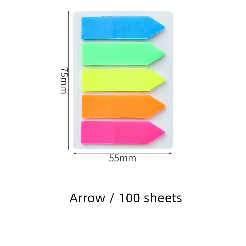 

1 шт. Флуоресцентный цветной блокнот PET клейкие заметки индексные этикетки наклейки для ящиков стрелки типа офиса школы