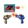Children's Dinosaur Bamboo Dragonfly Gyro Battle Flying Saucer Gun Ejection Battle Rotating Luminous Frisbee Gyro Toy