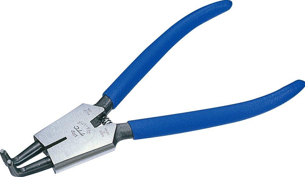 

King TTC Hard Bit Snap Ring Pliers, Curved Jaws for Shafts, SEB-175P