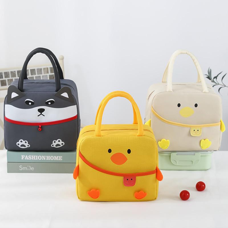 Lunch Cartoon Bag Oxford Cloth Aluminum Foil Insulated Bento Bag School For