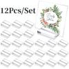 12 st 30*25*10mm Akrylställ Placera Korthållare Bord Antal Stativ Skrivbord Klart Kort Display Stand Transparent Akrylskylthållare