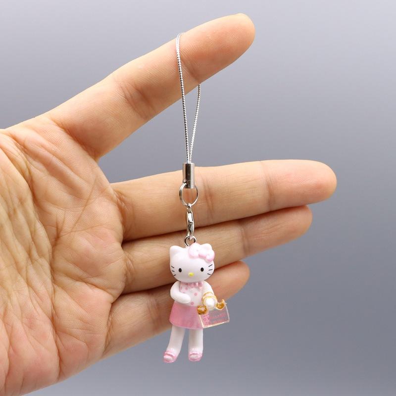 kawaii Hello Kitty Toy Pendant Cute Cat Phone Case Decorative Necklace Pendant Kawaii Women Accessories Festival Gifts