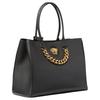 Versace La Medusa Classic Solid Color Large Chain Commuter Fashion Tote Bag Women Tote Bags Black 1004462-DVIT2T-1B00V
