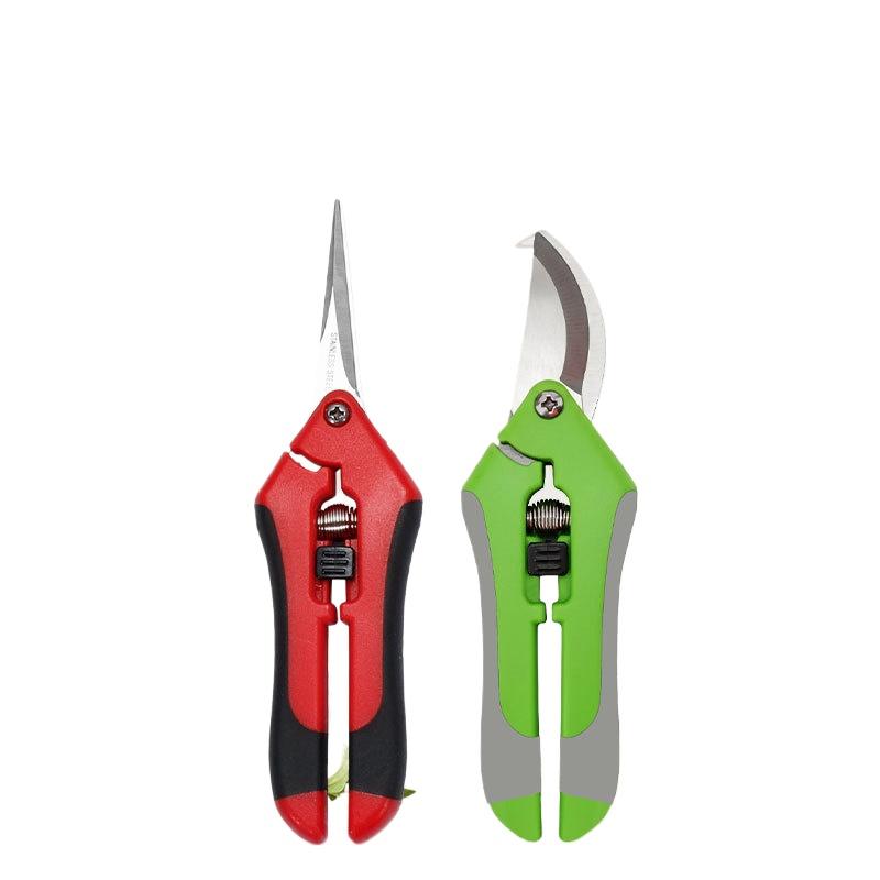 

2pcs Stainless Steel Pruning Shears for Gardening Fruit Picking Labor-saving Comfortable and Portable Garden Tools