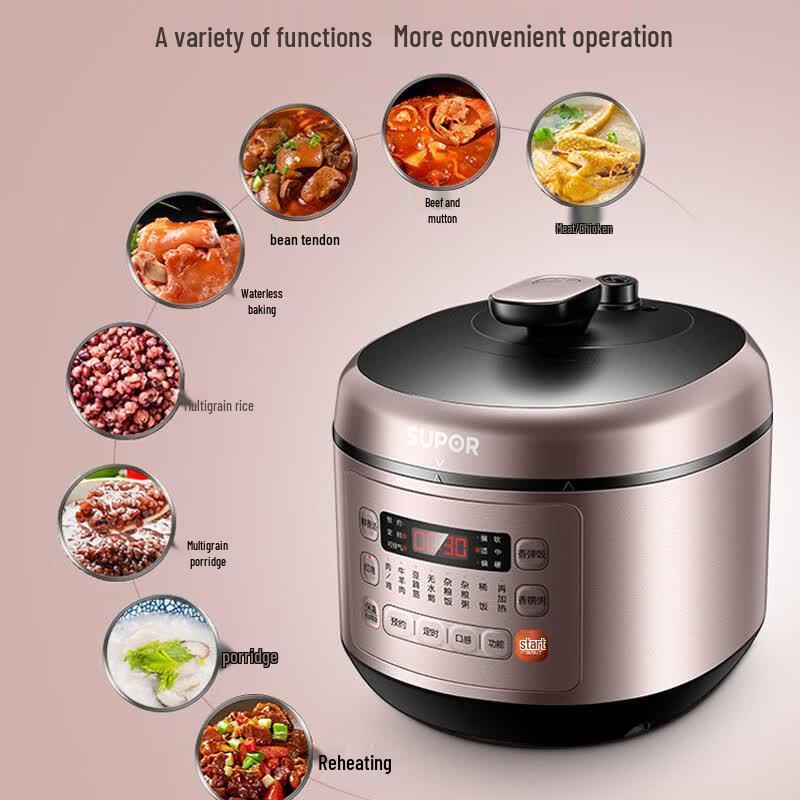 Supor 5L Electric Pressure Cooker CN plug (adapter included)