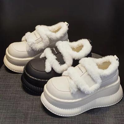 Thick-soled Snow Boots Women's Winter Velvet Thickened Two Cotton Shoes Versatile Popular Inner Height Increase Women's Shoes