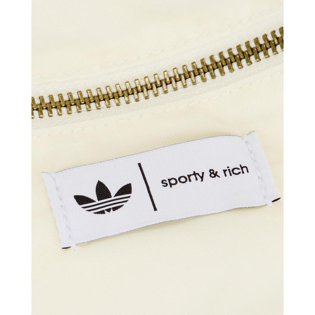 Adidas Originals 29L Letter Logo Color Block Design Polyester Canvas Travel Bag Unisex Bags White Green JN1980