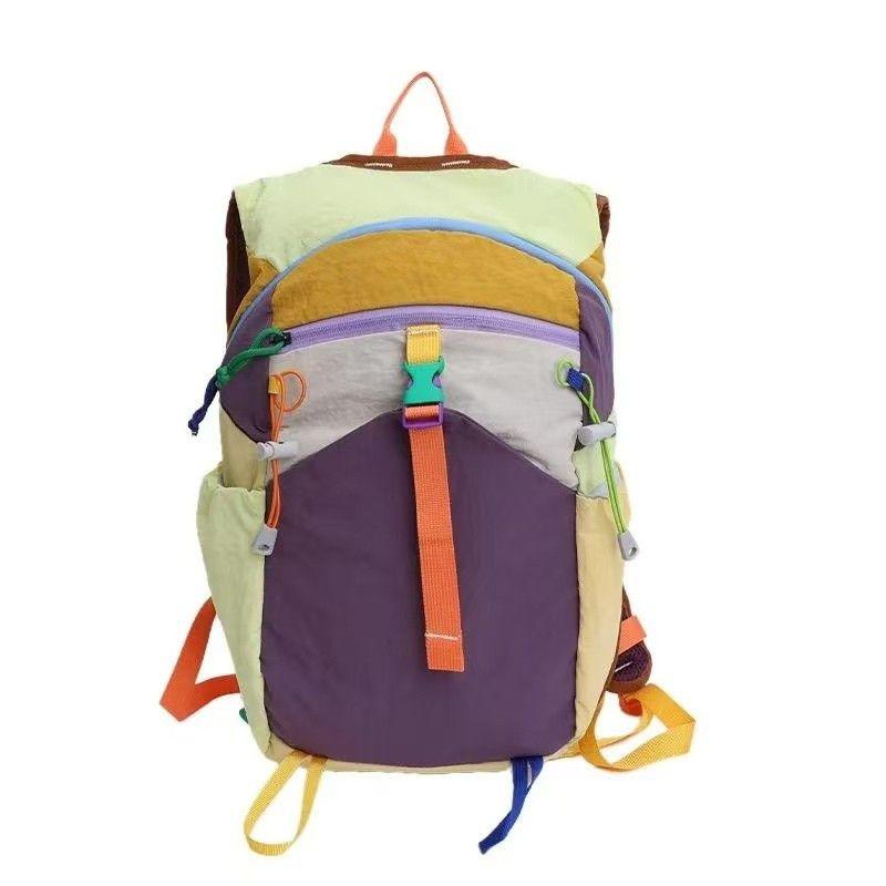 Rucksack Damen 2026 Neu Süß Nylon Wasserdicht Leicht Outdoor Rucksack mit Hoher Kapazität Mädchen violett
