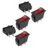 A96I-20 Pcs 2 Pin SPST Red Neon Light On/Off Rocker Switch AC 16A/250V 20A/125V