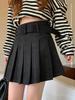 Fat Sister Corduroy Pleated A-Line Skirt for Women - High Waist Slimming Short Skirt for Autumn/Winter