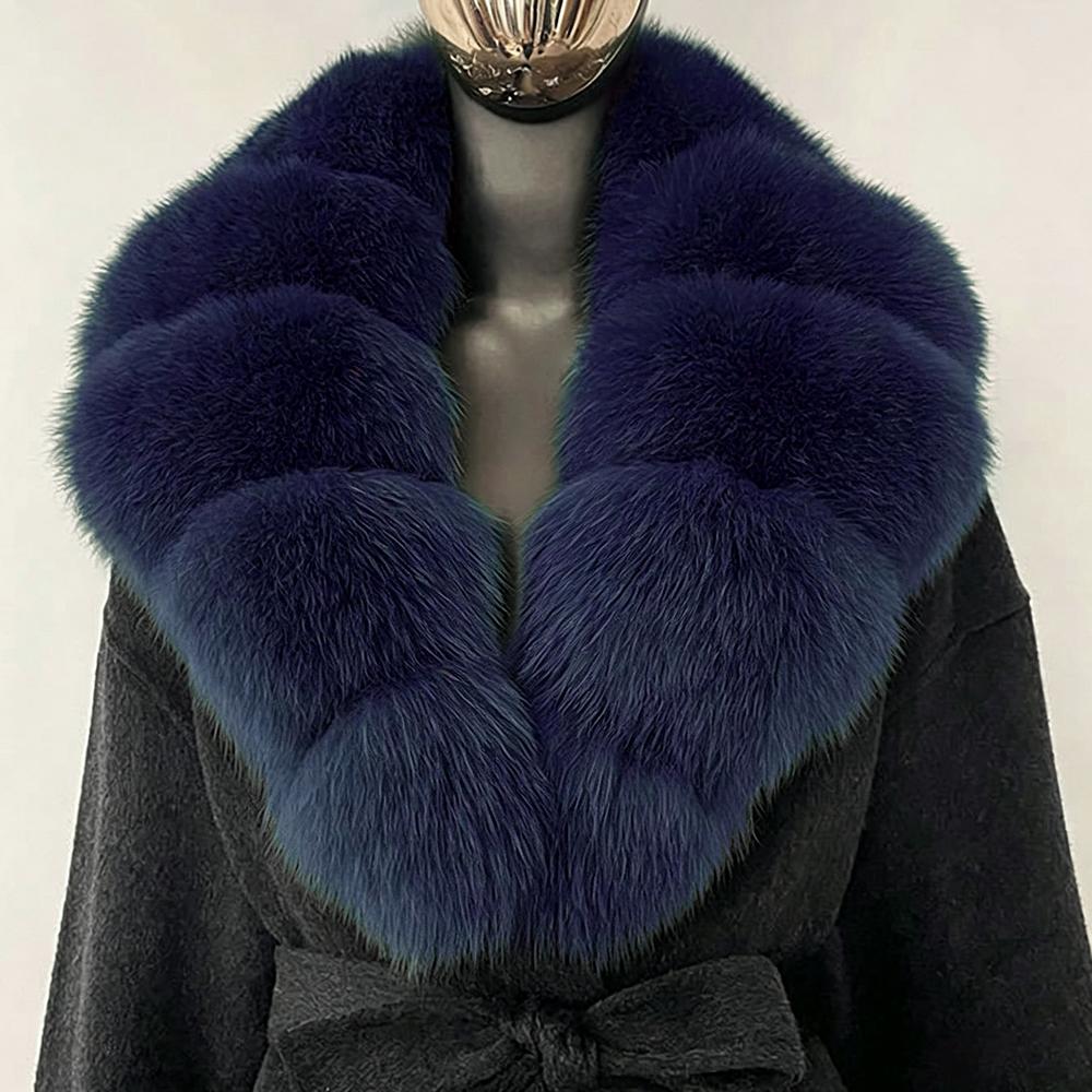 Luxury Real Fox Fur Shawl Scarf