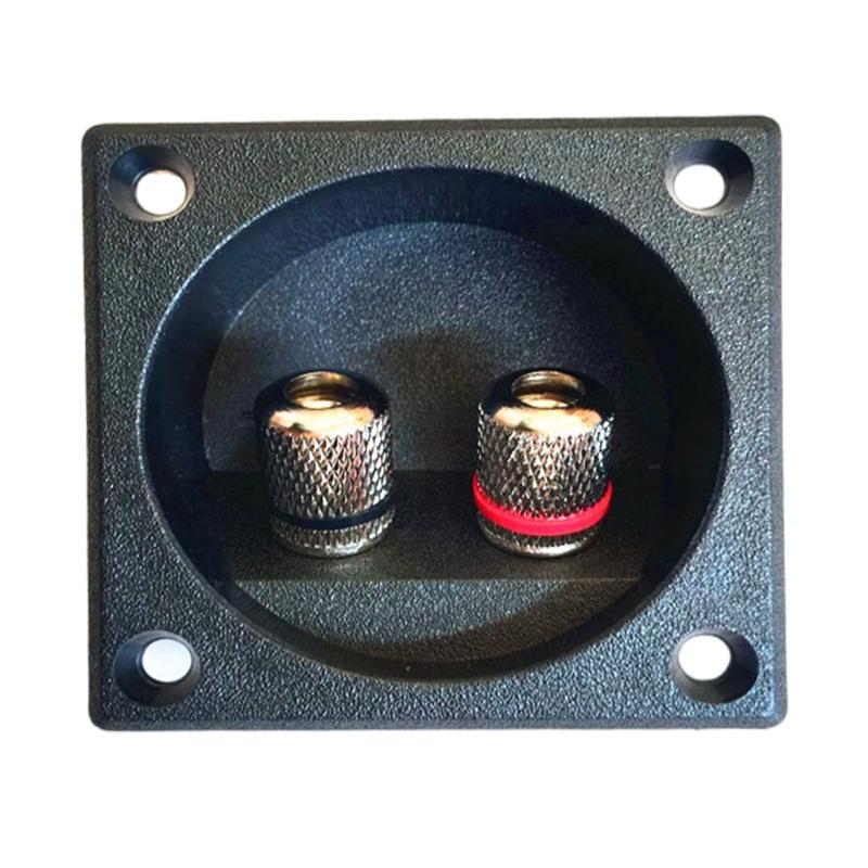 

Silver Coppers Speaker Terminals Connectors Square Box with 2 Banana Gildeds Subwoofer Stereoes Plug Spring Cup Connection 1