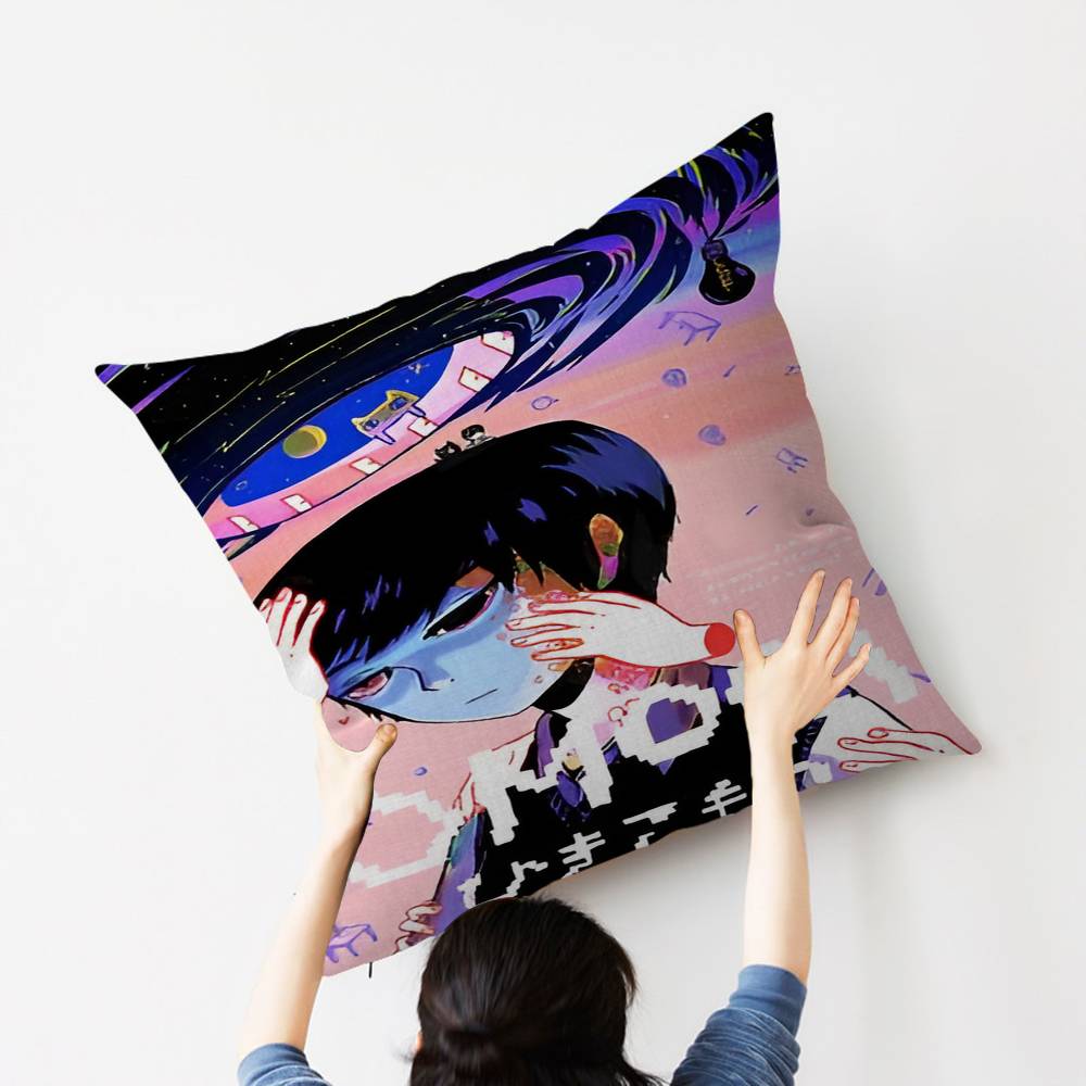 O-Omori Kunst Kissenbezug Kissenbezug Deko Kissenhülle Bedruckte Kissenhülle für Sofa