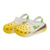 Crocs Crush Clog 811 Delicious Crab Burger Special Shoe Box Hamburger Dopamine Hole Shoes Unisex White Brown Yellow and Green