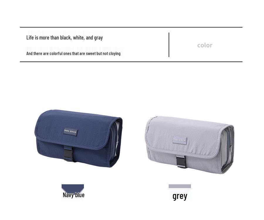 Twill Waterproof Hanging Toiletry and Makeup Organizer with Wet/Dry Separation