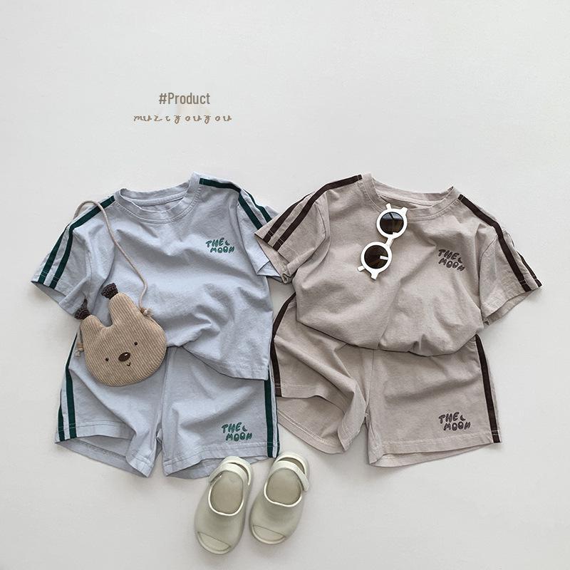 Trendy Korean Unisex Kids' Short-Sleeve T-Shirt - Summer Casual Style