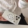 Korean Style Stripes & Stars Foldable Stand Case, Compatible with iPhone 15/16/17 Pro Max