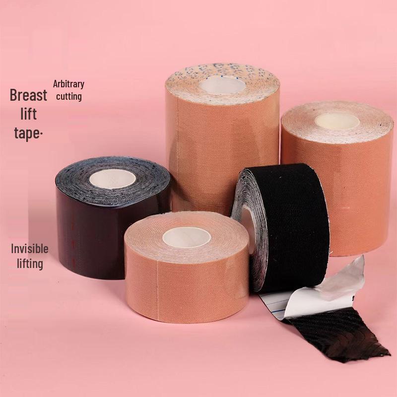 

Эластичные накладки на соски: Клейкая лента для поддержки груди и предотвращения обвисания, дышащая женская поддержка для бюстгальтера. 5CM*5M [Bestseller]