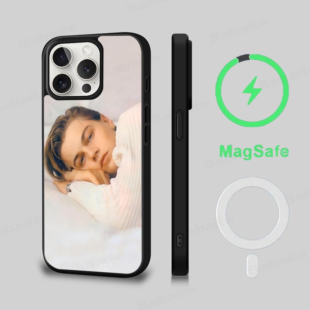 

L-Leonardo D-Dicaprio Y-Young Phone Case Magesafe Magnetic Wireless Charge Case For iPhone 16 11 12 13 14 15 Pro Max Plus Mini iPhone 11