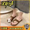Foot Pinch Cover Shame Cool Slippers Women's Summer Wear New High-end Pregnant Women's Casual Flat Flip-flops