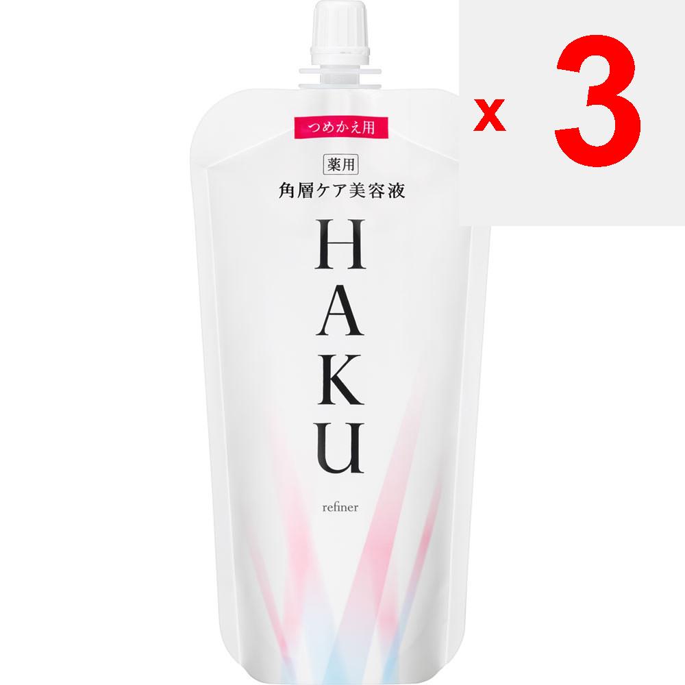 Shiseido HAKU Refiner Refill 110ml (Quasi-drug) Beauty liquid After applying toner in the morning and at night, apply 3 times the amount from the disp