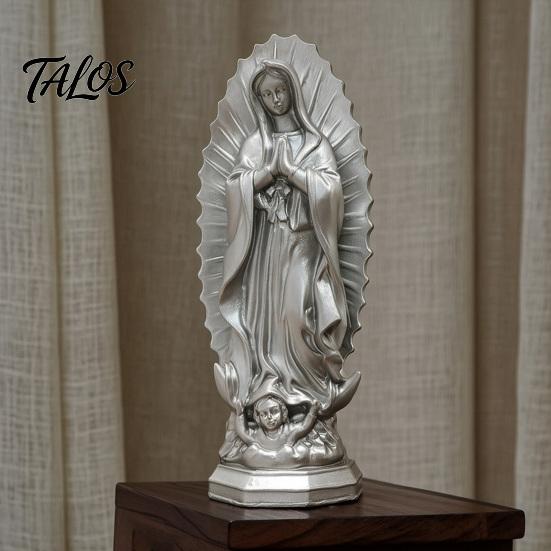 Religious Holiday Gifts Our Lady of Guadalupe Mexico Sculpture Statue, Resin Virgin Mary Figurine, European Style Interior Decor Home for Altar Shelf