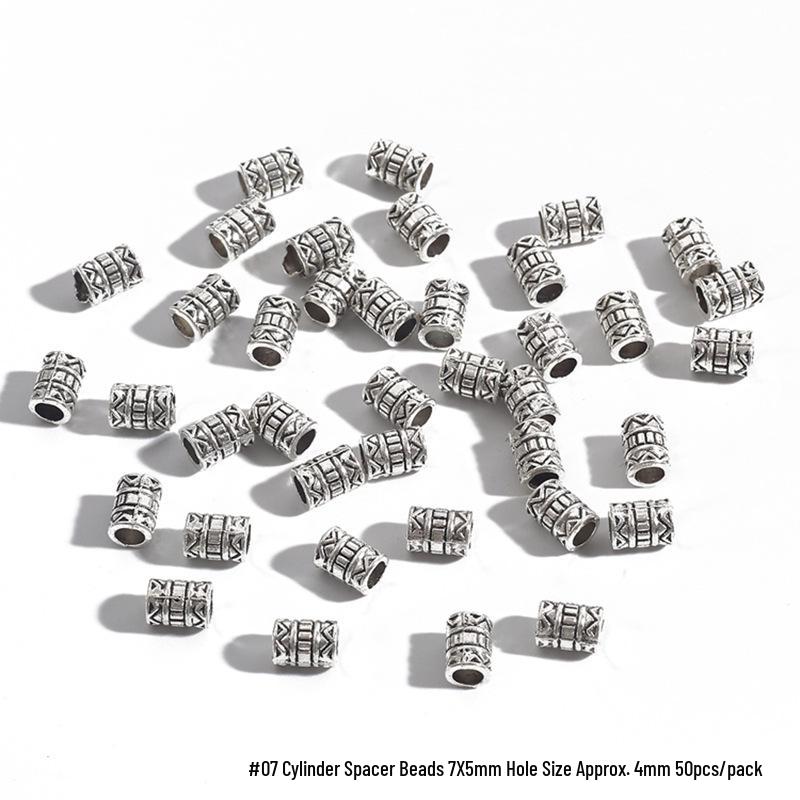 DIY Alloy Cylinder Spacer Beads & Caps for Bracelets & Necklaces