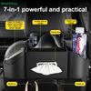 1PC Hanging Style Car Backseat Organizer Cup Holder Non-slip Backseat Storage Box Universal ABS Vehicle Tissue Box Car Interior