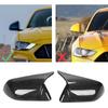 for Carbon Fiber Mirror Cover Car Exterior 2Pcs Door Mirror Cover Left Right Horn Replacement for 2015?2022 Carbon Fiber (Carbon Fiber)
