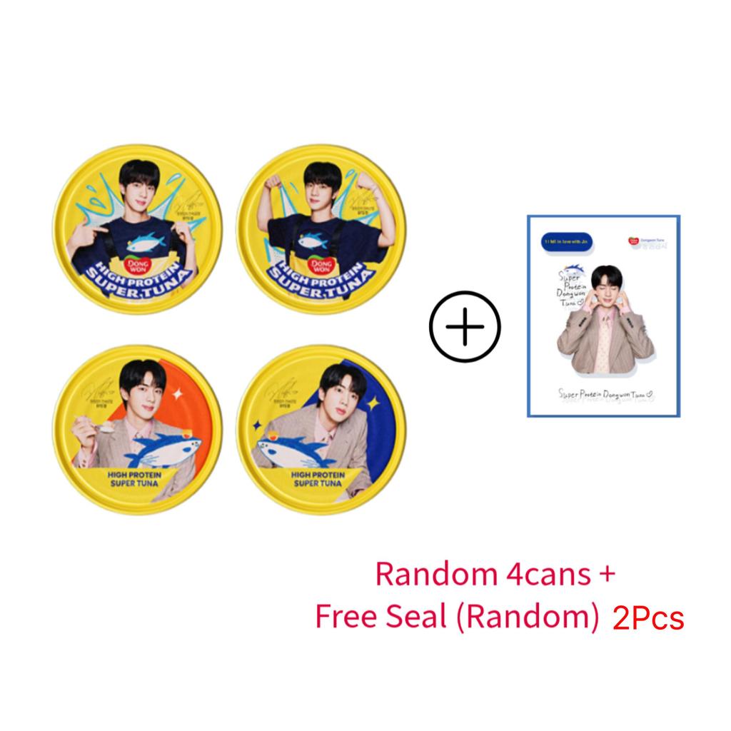 BTS Jin x Dongwon Tuna Light Standard 85g 4pcs + 2 Seal Stickers (Limited Edition Collaboration)