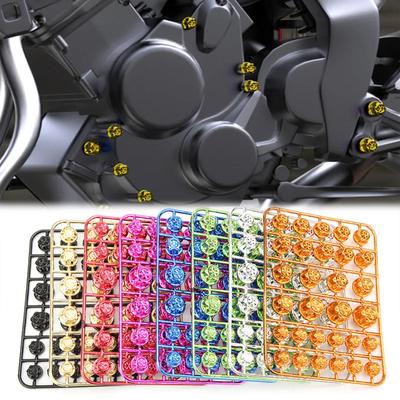 30 Stück/Set Motorrad Schraubenkappen Abdeckung Kopf Körper Dekorativ Motor Mutter Bolzen Kappen für Yamaha Kawasaki Honda Auto Fahrrad Zubehör