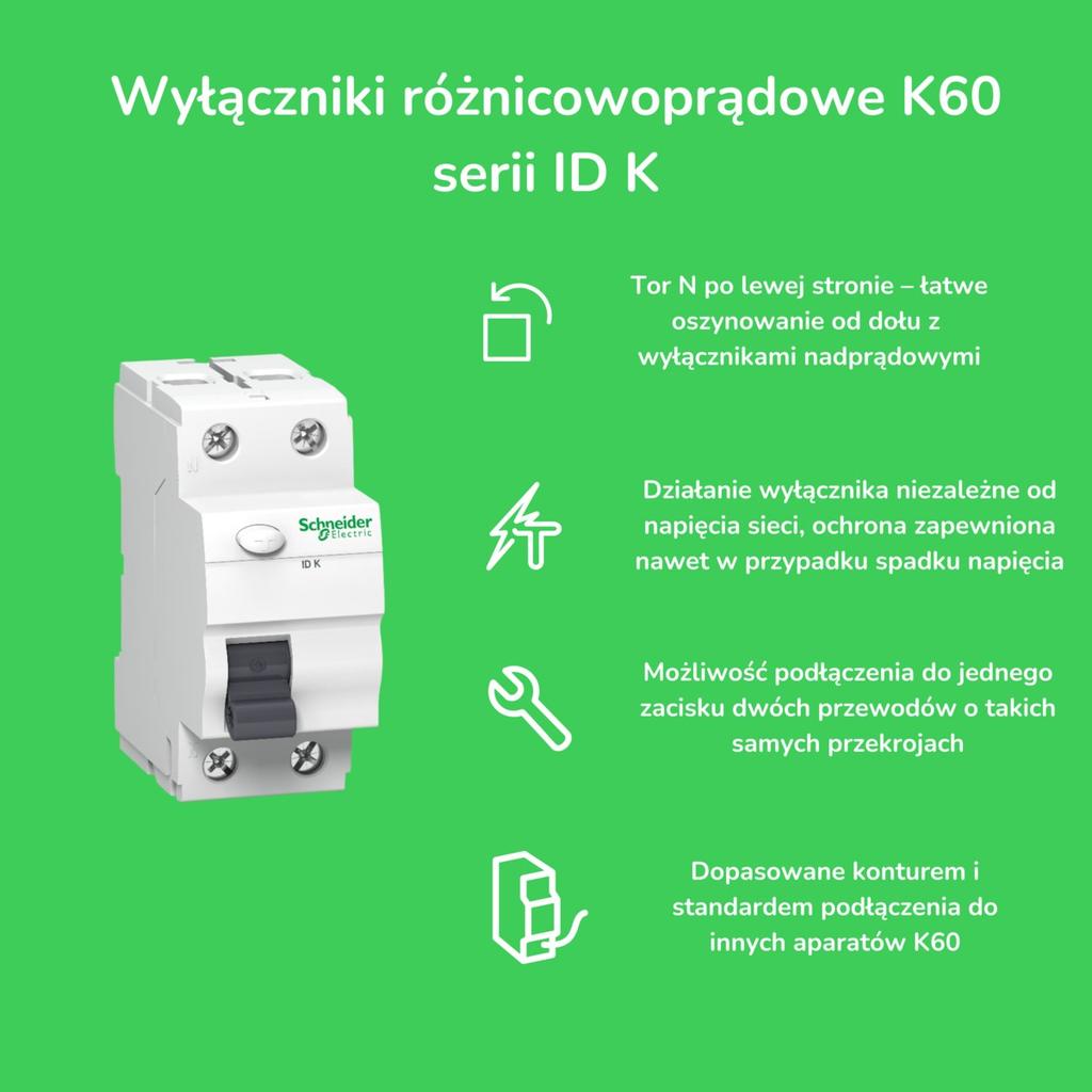 IDK-40-4-30-A 40A 4-pole 30mA type A differential circuit breaker