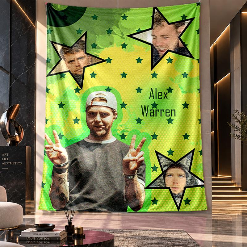 Wall Hanging Tapestry,Alex Warren Printed Fabric Backdrop For Dorm Room Party Decoration