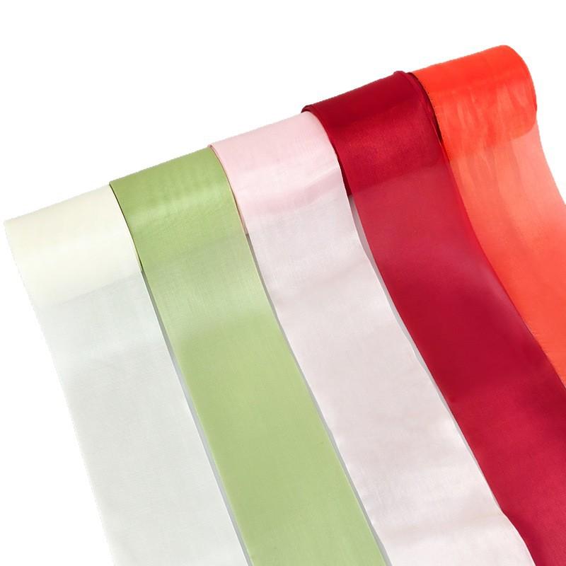 100% Polyester Pearlescent Ribbon Wide Shiny Silk DIY Hair Accessories Glitter Bow Hair Clip Fabric Ribbon 50yards/roll