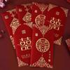 6 Pcs With Clear Patterns Hongbao Blessing Bag Paper Jam Red Pocket  Bride