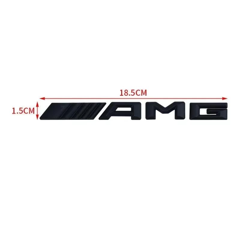 C200 E300 2026 Hot 1Pcs AMG Letters Sticker  ABS Car Rear Trunk Emblem For Mercedes Benz AMG A B C E G CLA C63 C63S E53 GT SLK W