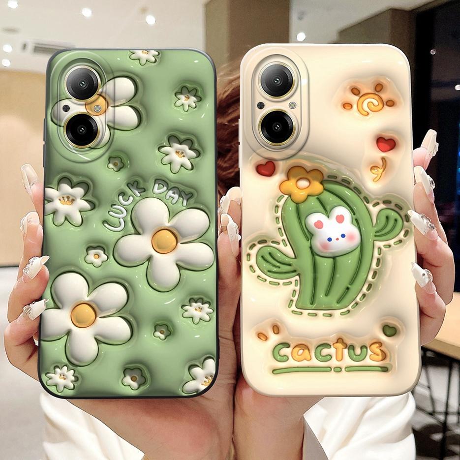 For Realme C67 4G Case RMX3890 Cute Panda Cartoon Cover Anti-Drop Phone Case For Realme C67 RealmeC67 4G Back Covers Soft Fundas