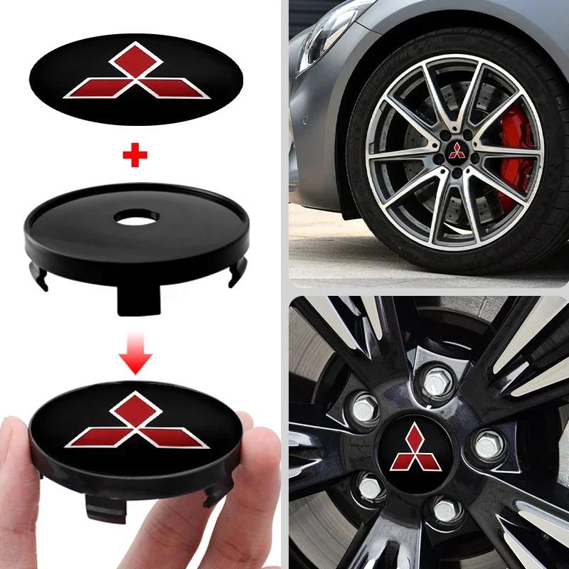 vdpc7 4Pcs 56mm 60mm Car Wheel Hub Center Cap Badge HubCap Auto Accessories For Mitsubishi Lancer Pajero Sport ASX L200 Eclipse Cross