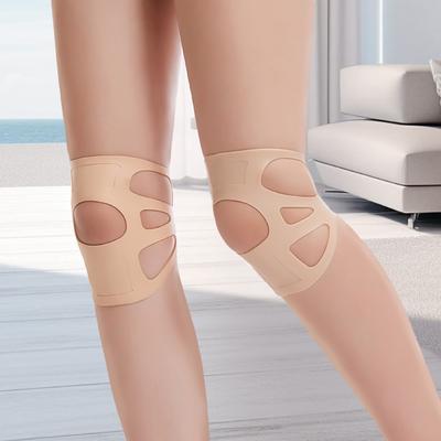 1 Par de Joelheira de Silicone Respirável Para Esportes Caminhada Badminton Flexível Alívio da Dor Proteção