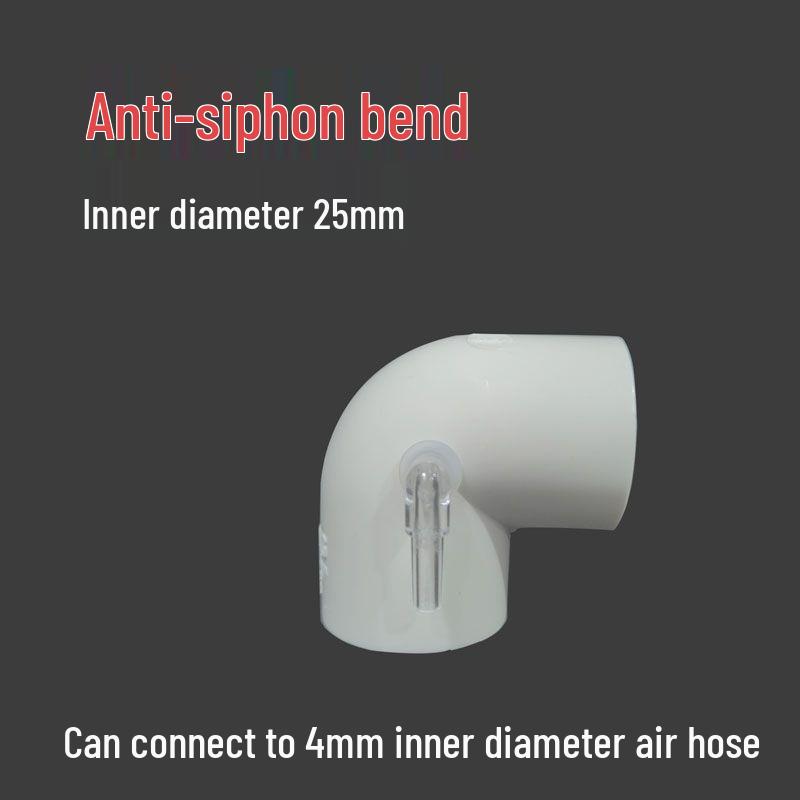 Transparent Anti-Siphon Elbow Pipe Fittings for Fish Tanks - Waterproof, Anti-Backflow, and Anti-Suction Filters