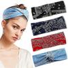 4 Pack Vintage Bandana Hairbands for Women (1950s Style Hair Accessories)
