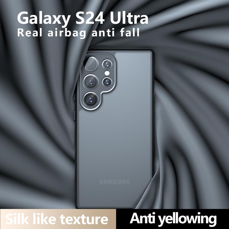 For Samsung Galaxy S24 S23 S22 FE Plus Ultra Matte Anti Fingerprint Transparent Color Shockproof TPU Case Anti-drop Non Yellowing Back Cover Shell