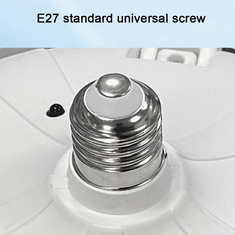 Wind Speed Adjustable Hanging Fan with LED Light 3 Lighting Modes Electric Cordless Fan Office